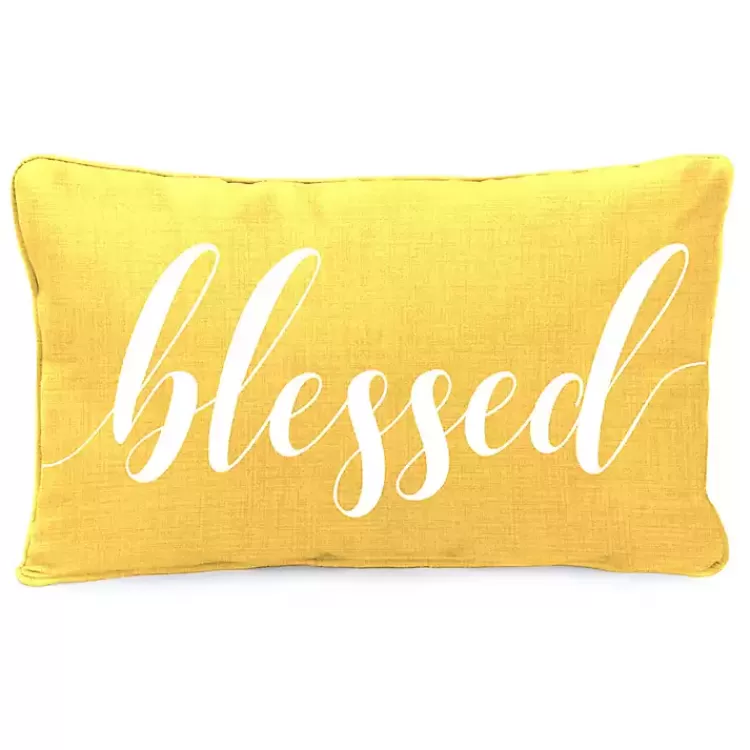 yellow_blessed_outdoor_lumbar_pillow_2.webp Yellow Blessed Outdoor Lumbar Pillow>Kirklands Home New