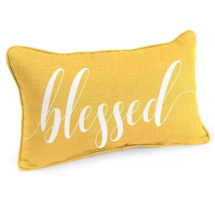 yellow_blessed_outdoor_lumbar_pillow_3.webp Yellow Blessed Outdoor Lumbar Pillow>Kirklands Home New