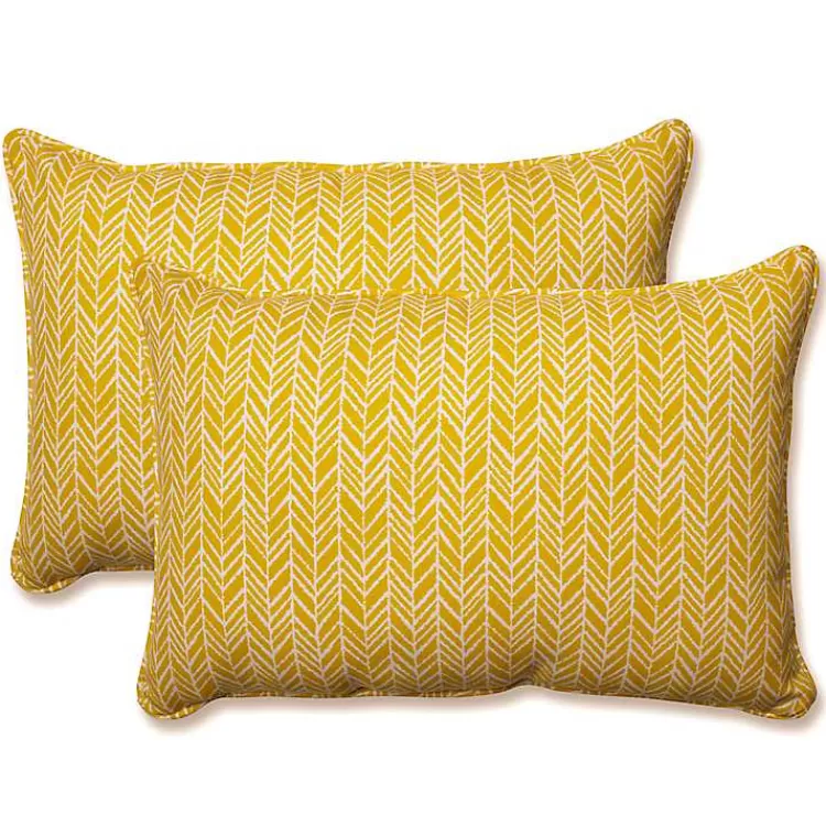 Herringbone Outdoor Long Pillows, Set of 2>Kirklands Home Best