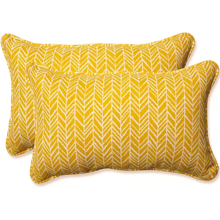 Herringbone Outdoor Lumbar Pillow Set>Kirklands Home Shop