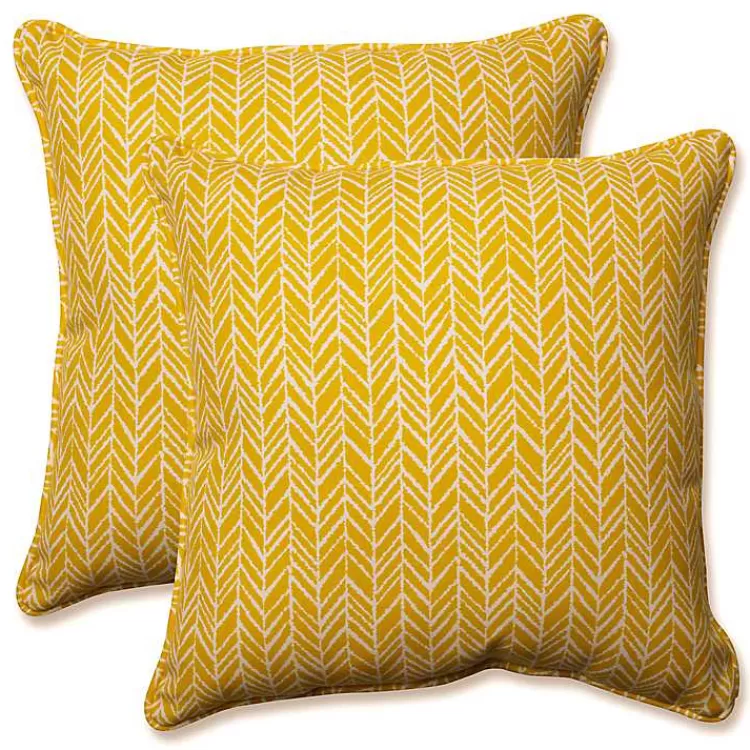 Herringbone Outdoor Pillows, Set of 2>Kirklands Home New