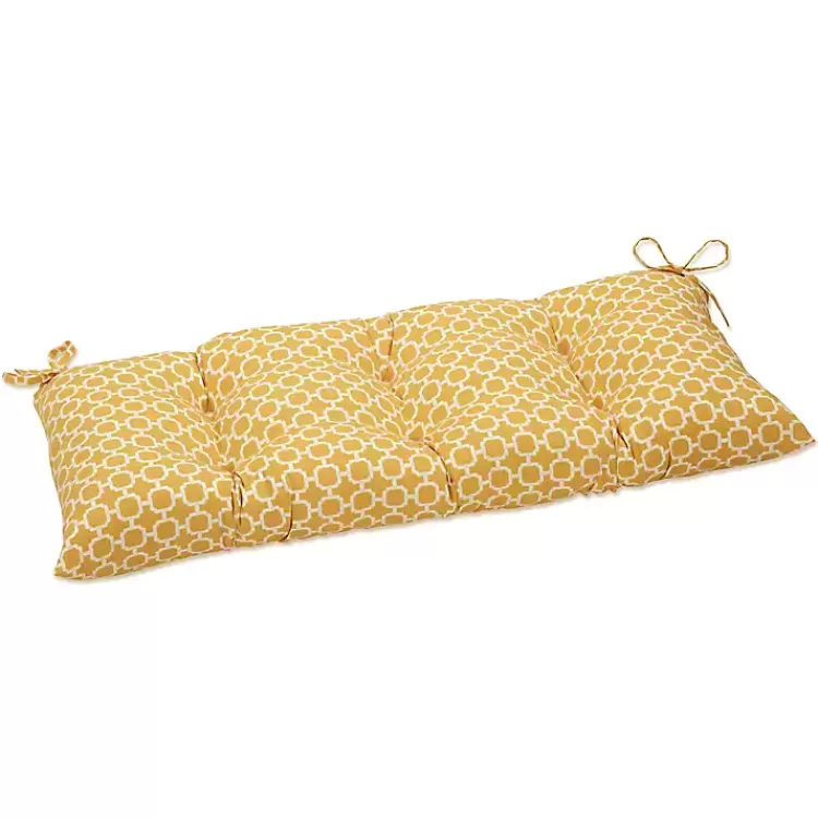 Pattern Tufted Outdoor Settee Cushion>Kirklands Home Cheap