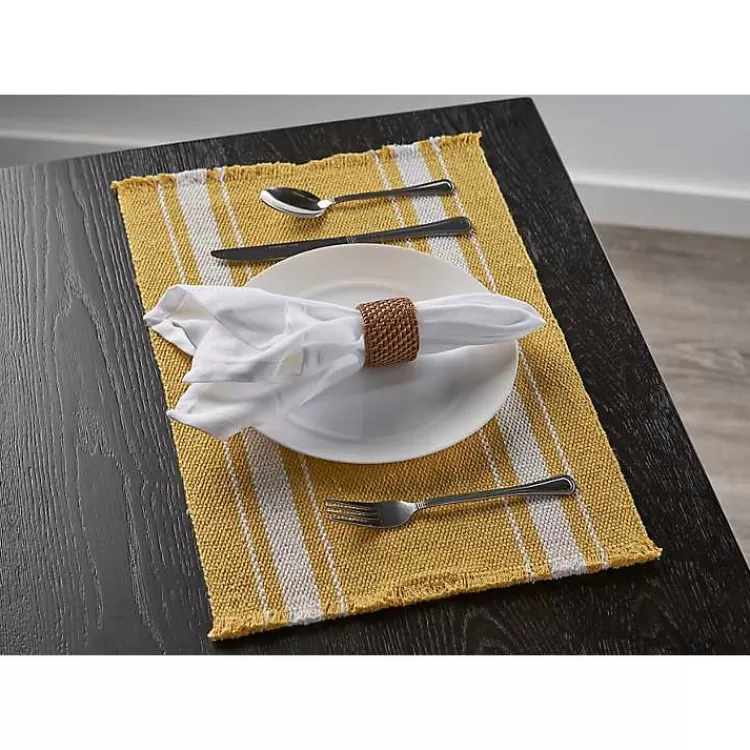 Striped Fringe Placemats, Set of 4>Kirklands Home Shop